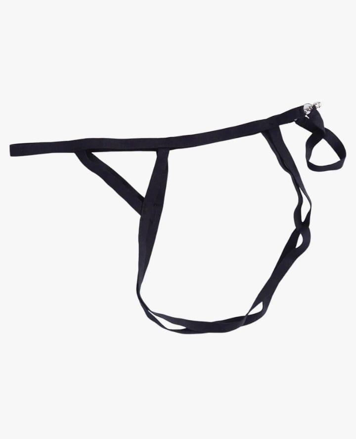 Men Open Hole Lace See Through G-string Underwear